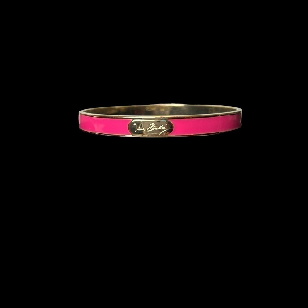 Vera Bradley Goldtone and Pink Enamel Bracelet Bangle - Picture 7 of 15